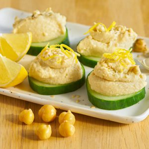 original hummus on a slice of cucumber product image