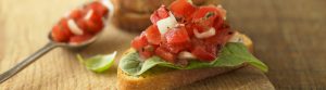 bruschetta dip on a piece of bread beauty image