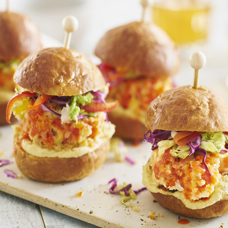 Spicy Buffalo Cauliflower Sliders