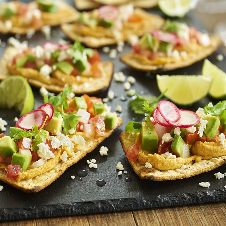 Avocado Bruschetta Hummus Tostadas