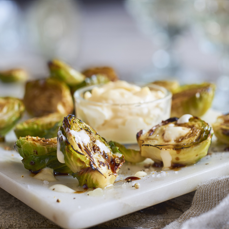 Artichoke & Asiago Brussel Sprouts