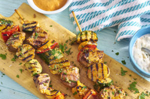 Red Pepper Lamb & Vegetable Skewers beauty image