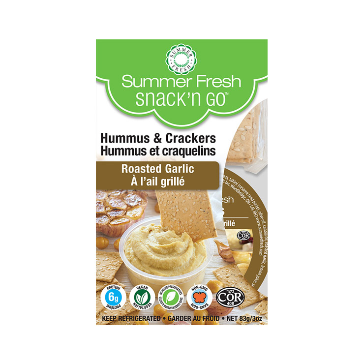Roasted Garlic Hummus Snack’n Go