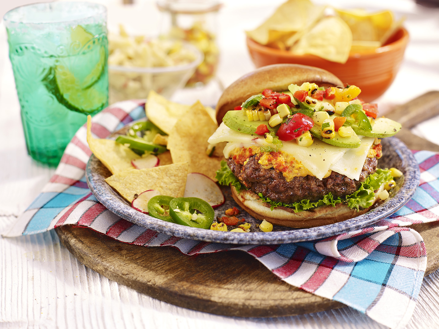 Spicy Hummus Tex Mex Burger