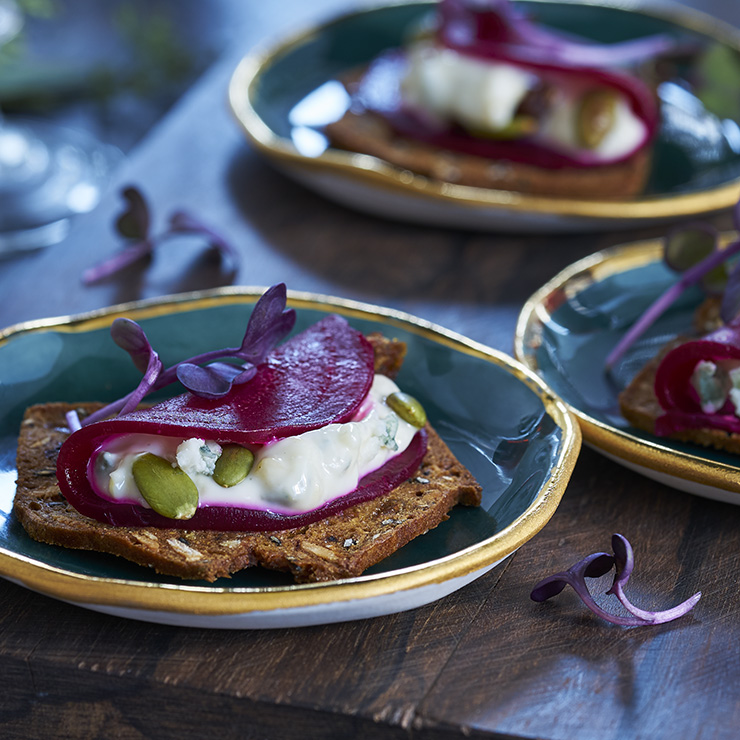 Artichoke & Asiago Beet Foldovers