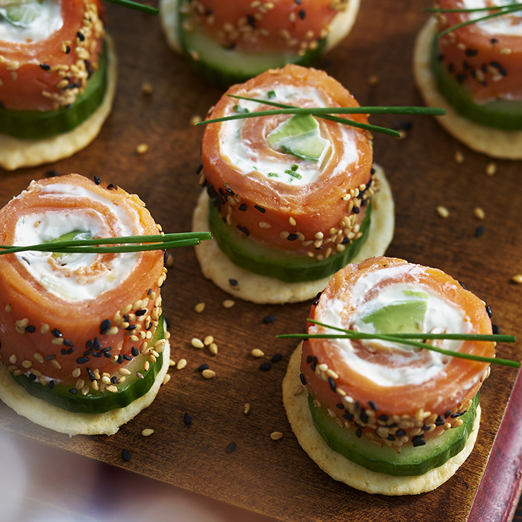 Tzatziki Avocado Salmon Rolls