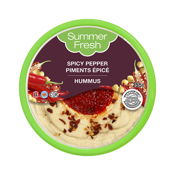 Spicy Pepper Topped Hummus