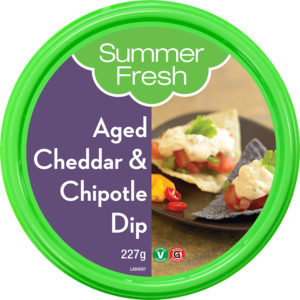 Aged cheddar and chipotle dip English only product image