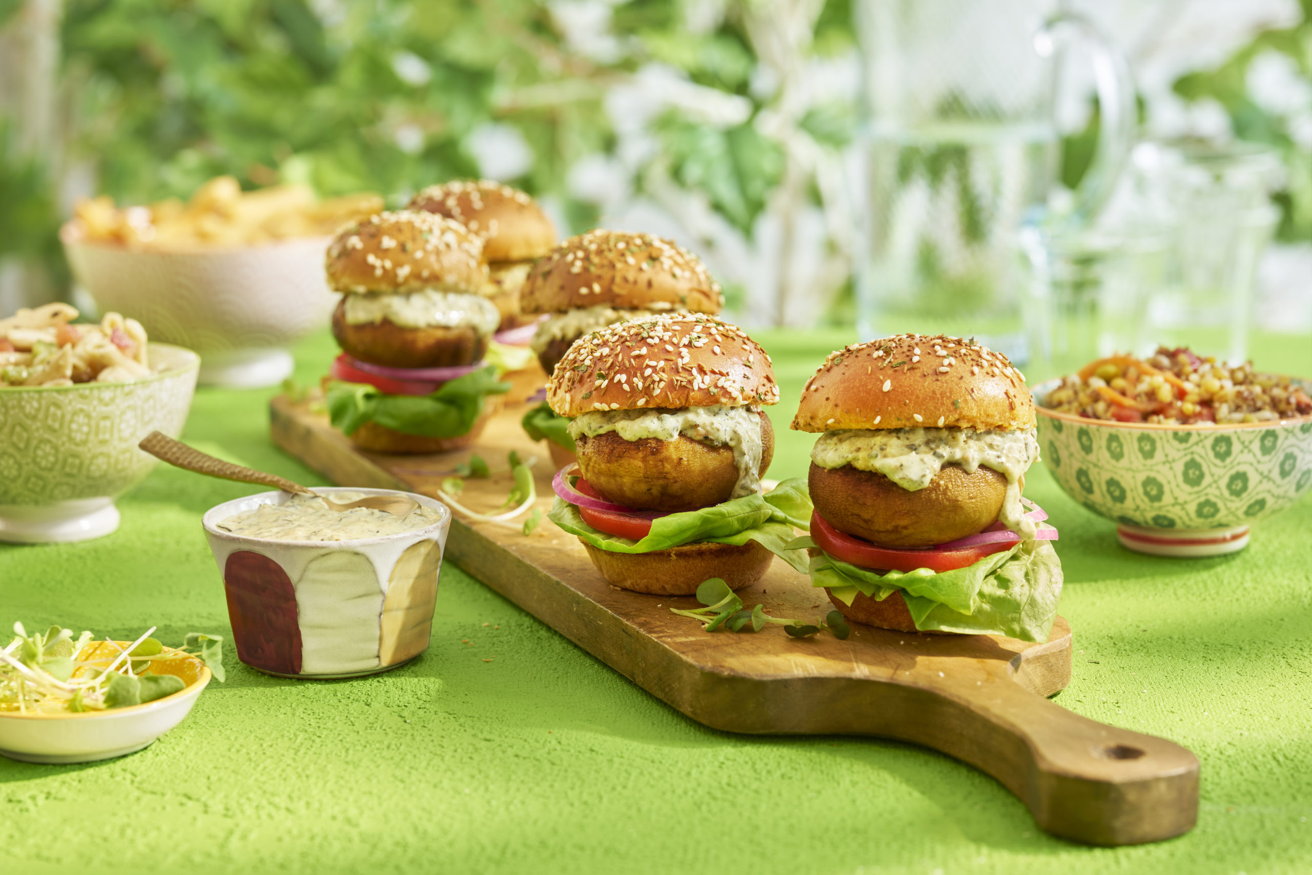 Artichoke & Asiago Mushroom Sliders