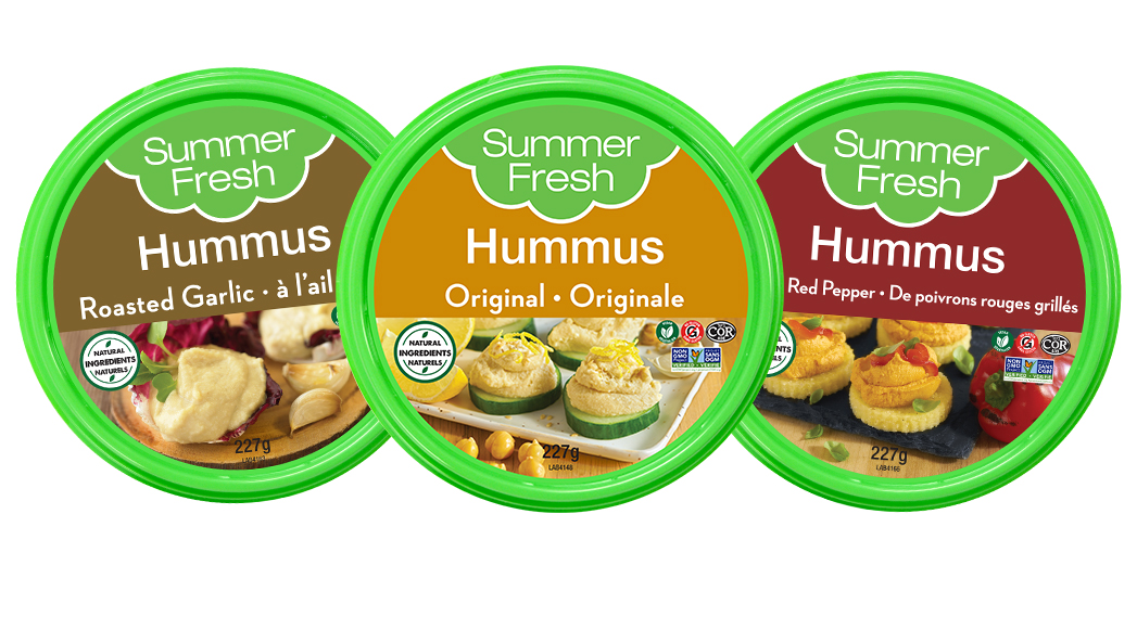 A button to Summer Fresh Hummus Products Page