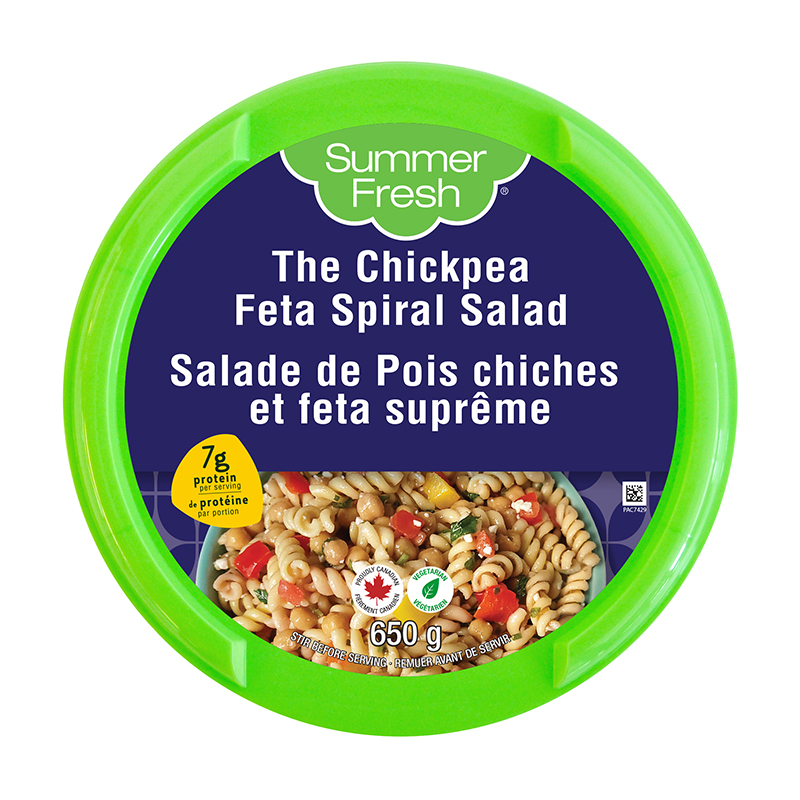 La salade spiralée feta aux pois chiches